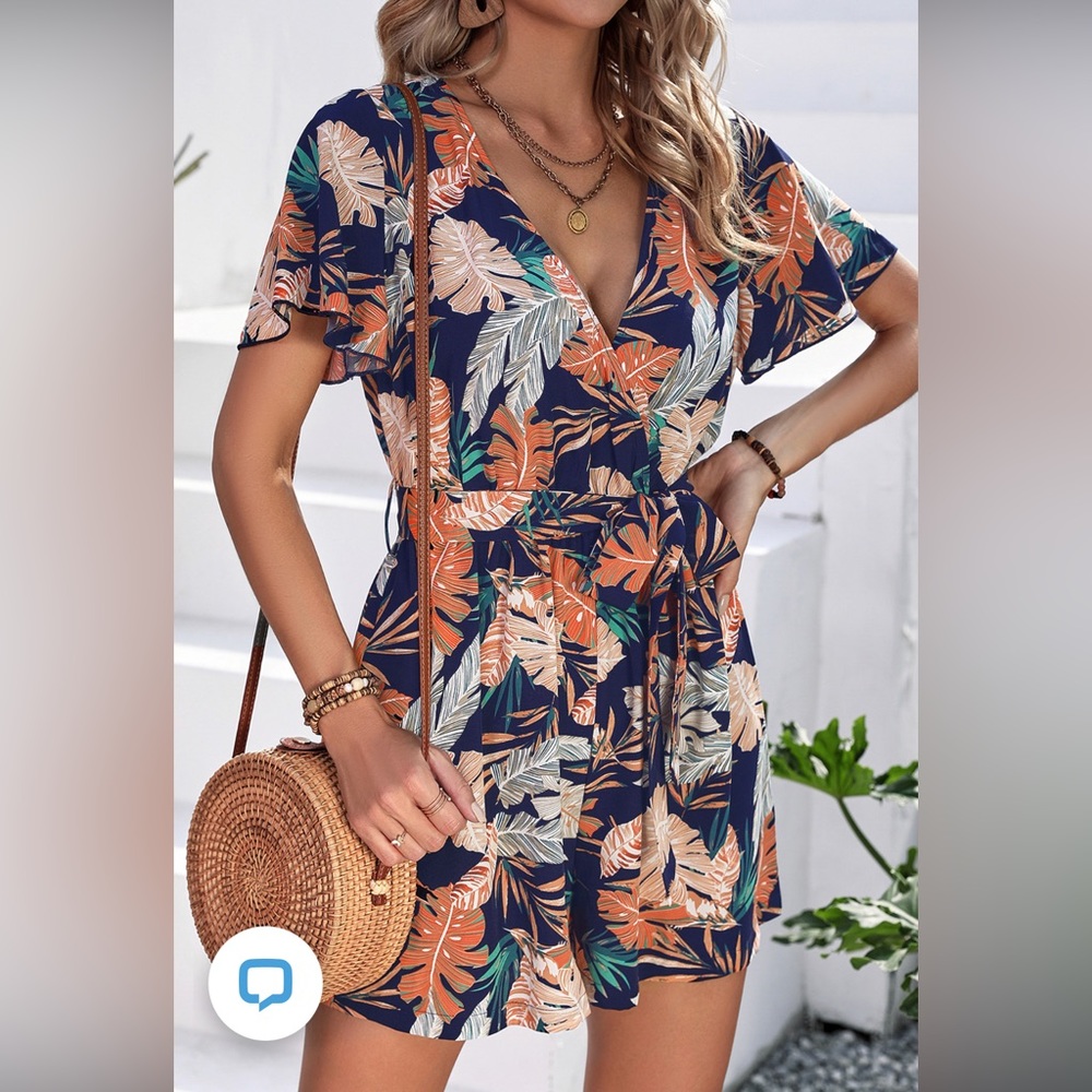 Tropical Leaf Romper